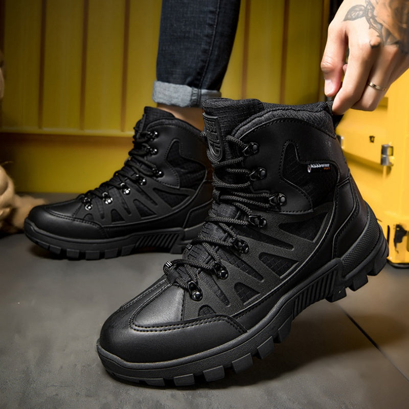 Men’s Orthopedic Safety Boots with Arch & Ankle Support – Waterproof & Anti-Puncture