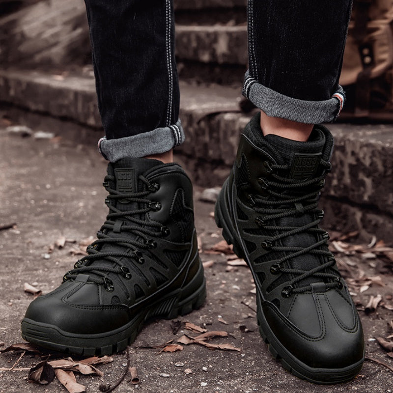 Men’s Orthopedic Safety Boots with Arch & Ankle Support – Waterproof & Anti-Puncture