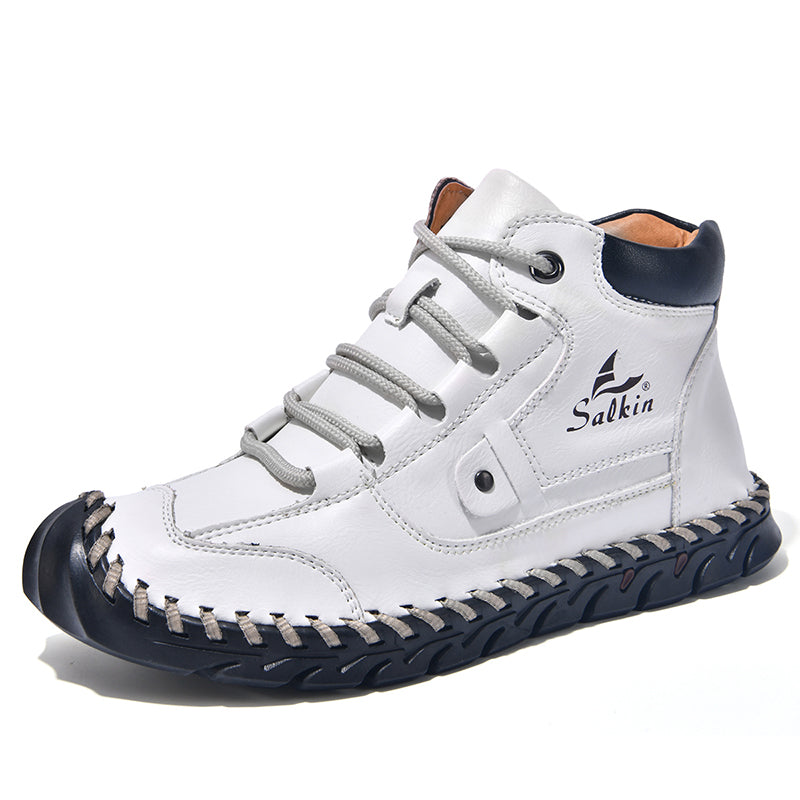 (⏰ 70% OFF – Limited Time Offer) Men’s Comfortable Orthopedic Leather Boots – Arch Support, Shock Absorbing, Wide Toe, Waterproof, Anti-Slip, Breathable, Lightweight & Handmade for Everyday & Outdoor Wear