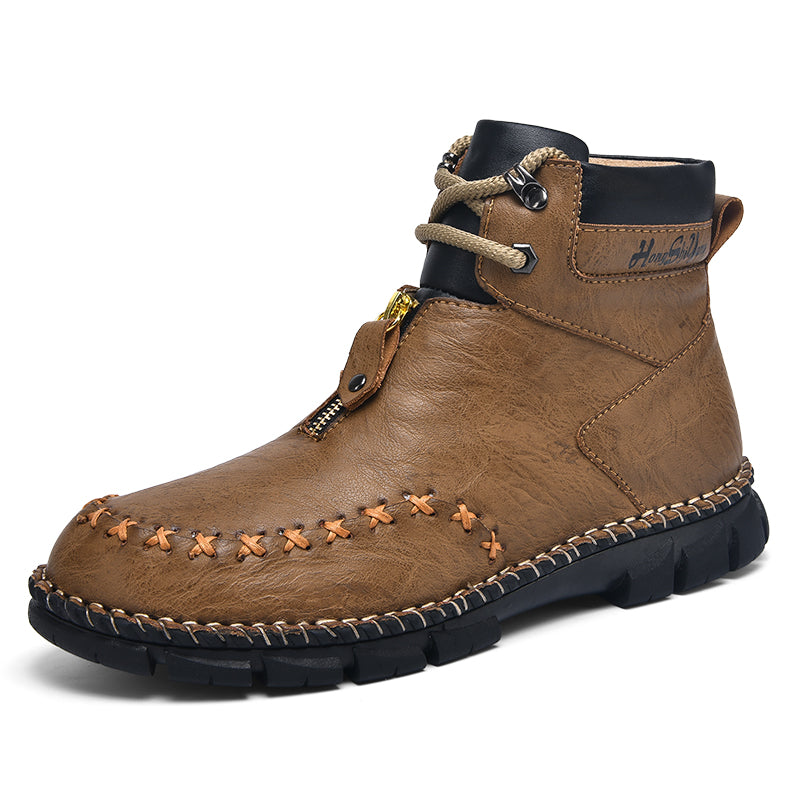 (⏰ Limited Time Sale 70% OFF 🔥) Men’s Premium Leather Work & Outdoor Boots – Full-Grain Embossed Leather, Slip-Resistant Rubber Outsole, Abrasion-Proof, Lightweight Flex, All-Day Comfort