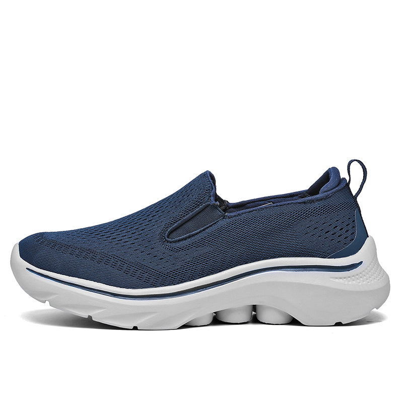 Men‘s’ Slip-On Running Walking Shoes - Zero Laces Comfort, Non-Slip Traction & Cushioned Support