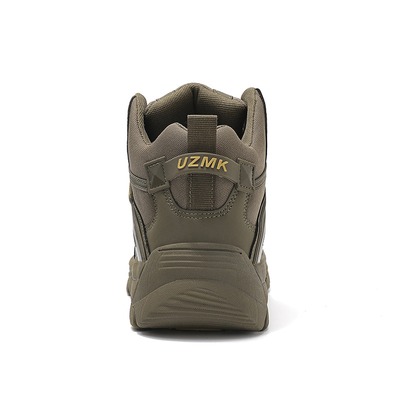 (🔥Last Day Promotion 70% OFF 🎁) Men’s Leather Hiking and Work Boots, Waterproof Lightweight Orthopedic Comfort, Slip Resistant Anti Puncture, Shock Absorbing Arch and Ankle Support, for Wet Trails Construction and Long Walks