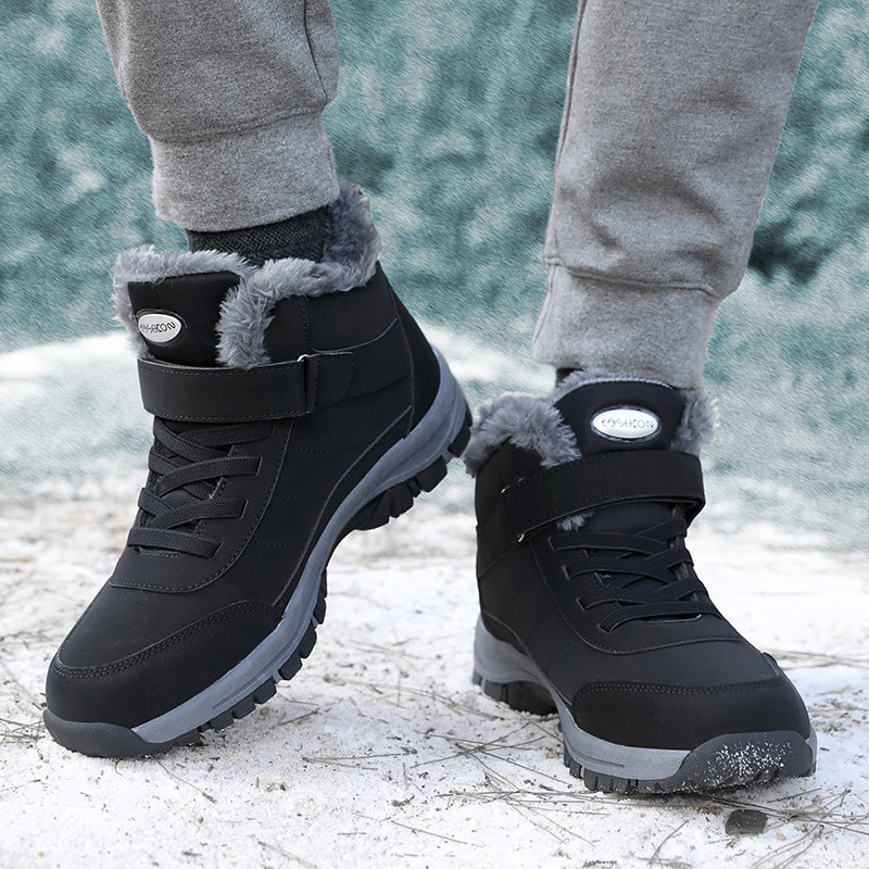 Men’s Waterproof Winter Boots | Warm Lining, Non-Slip Sole, Wide Fit