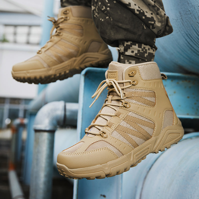 Men’s Tactical Work & Hiking Boots – High Ankle Support, Slip-Resistant, All-Day Pain Relief Comfort