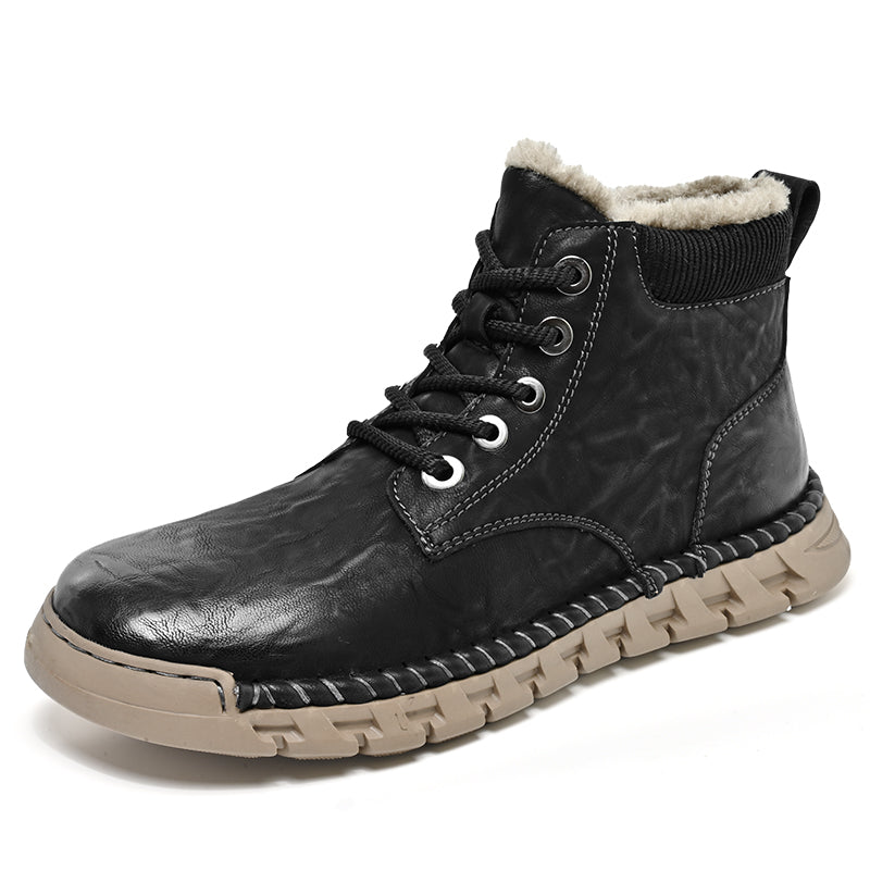 Men’s Vintage Motorcycle Work Boots – Handcrafted, Waterproof, Slip-Resistant, Durable Outdoor Footwear