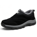 Men's Slip-On Fleece-Lined Hiking Shoes - Winter Warmth & Anti-Slip Grip