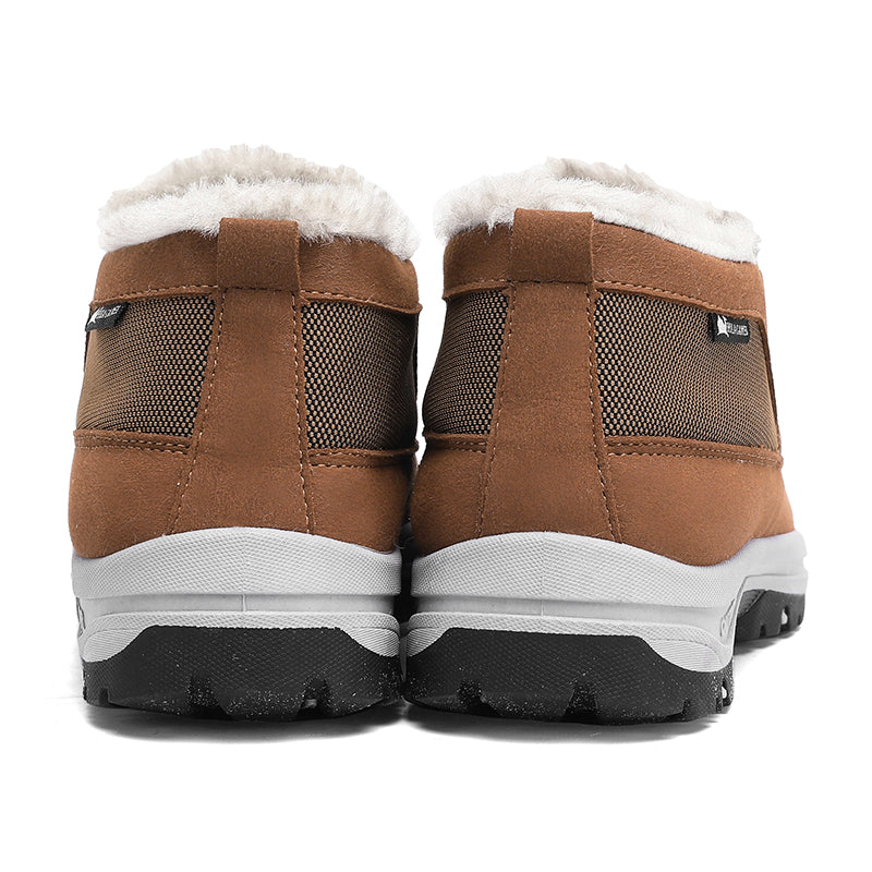 Men’s Warm Slip-On Winter Ankle Boots – Water-Repellent Upper, Windproof, Non-Slip Rubber Sole