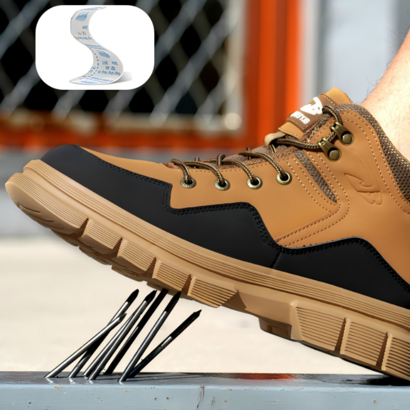 Men’s Steel Toe Outdoor Boots Work Boots Motorcycle Boots – Safety ,Indestructible, Anti-Smash, Puncture-Proof, Waterproof