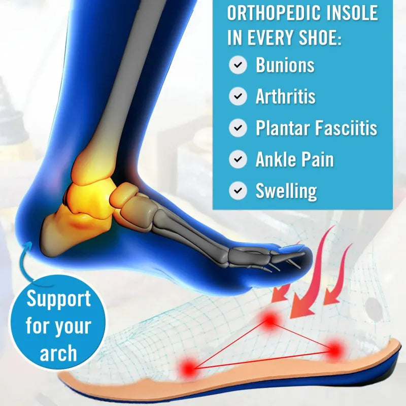 Free Orthotic Insole Included – Men’s Performance Running Shoes with Breathable Knit, Arch Support & Responsive Cushioning